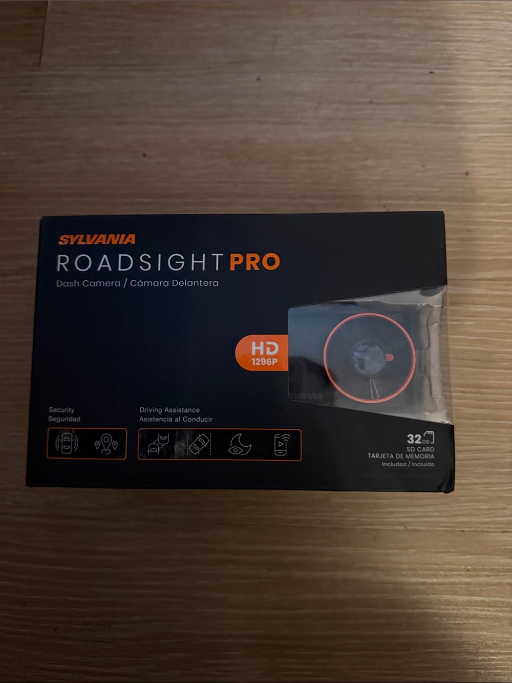 Sylvania RoadSight Pro Dash Camera - Black with Orange Accents